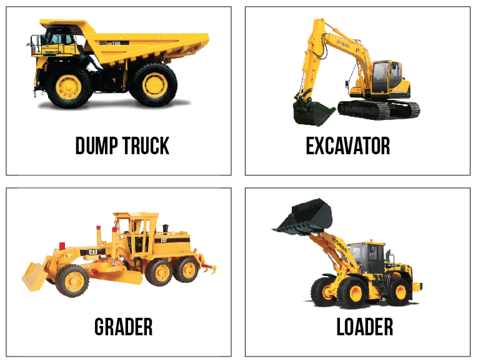 Delighted To Be Free Construction Truck Flashcards
